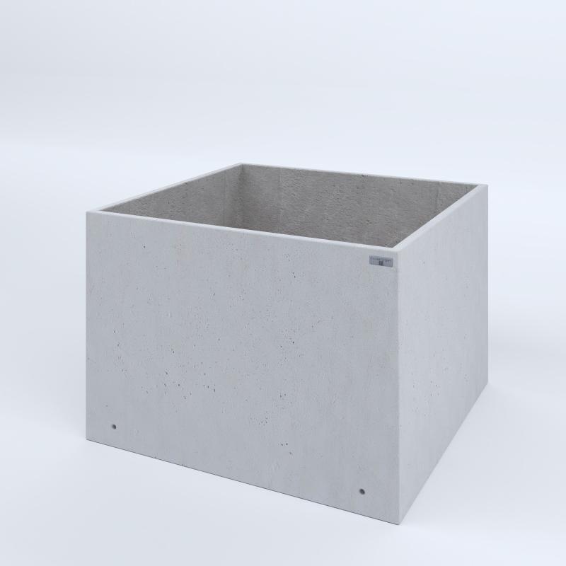FIORIERE IN CEMENTO LISCE CUBO SENZA PIEDINI CM100X100X70H BIANCO