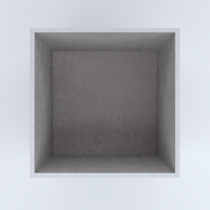 FIORIERE IN CEMENTO LISCE CUBO SENZA PIEDINI CM100X100X80H BIANCO