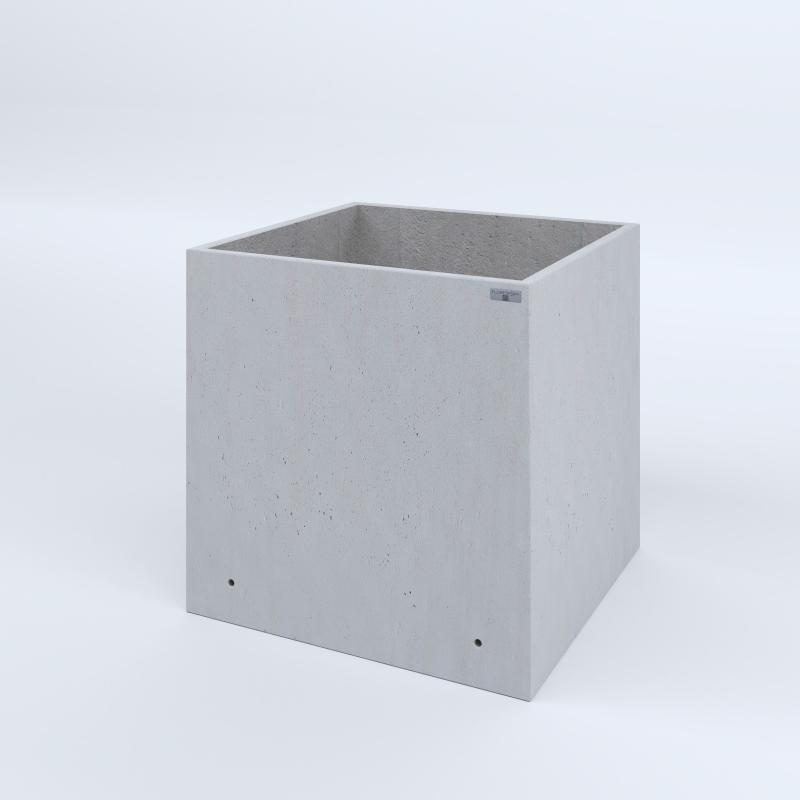 FIORIERE IN CEMENTO LISCE CUBO SENZA PIEDINI CM80X80X80H BIANCO