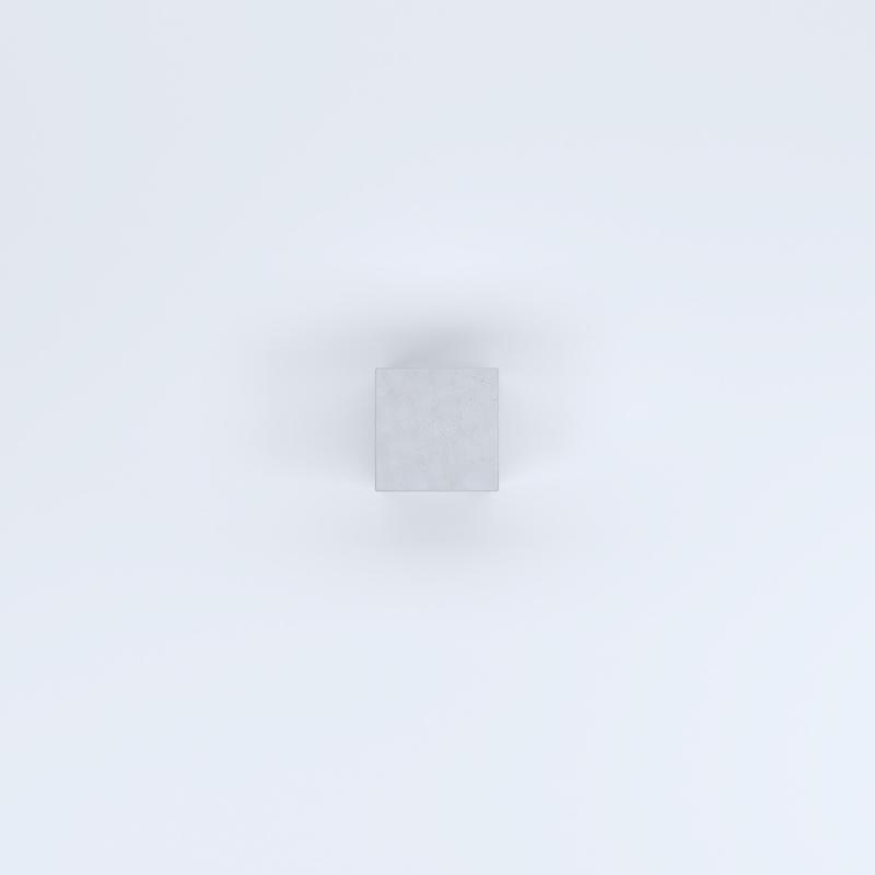 FIORIERE IN CEMENTO LISCE CUBO SENZA PIEDINI CM25X25X40H BIANCO