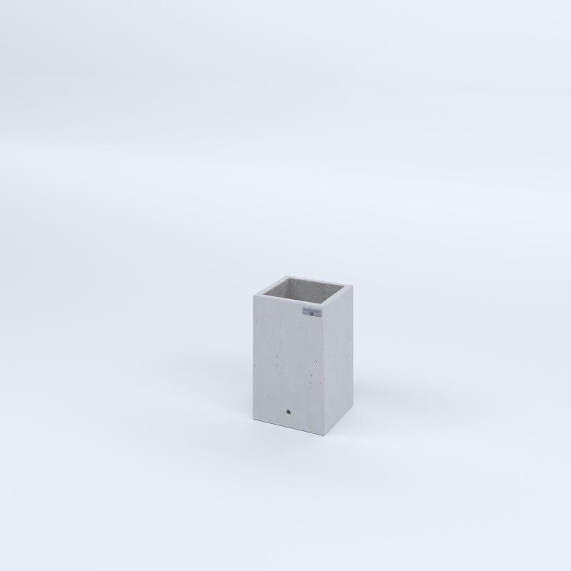 FIORIERE IN CEMENTO LISCE CUBO SENZA PIEDINI CM25X25X40H BIANCO