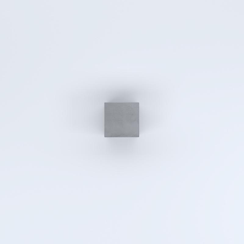 FIORIERE IN CEMENTO LISCE CUBO SENZA PIEDINI CM25X25X50H GRIGIO