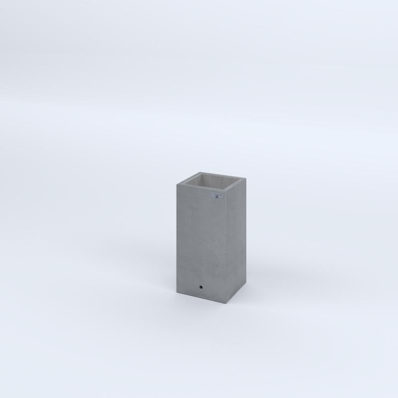 FIORIERE IN CEMENTO LISCE CUBO SENZA PIEDINI CM25X25X50H GRIGIO
