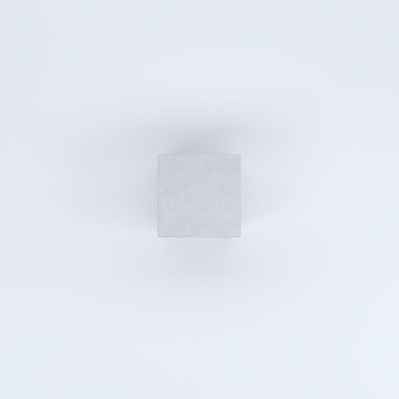 FIORIERE IN CEMENTO LISCE CUBO SENZA PIEDINI CM35X35X50H BIANCO