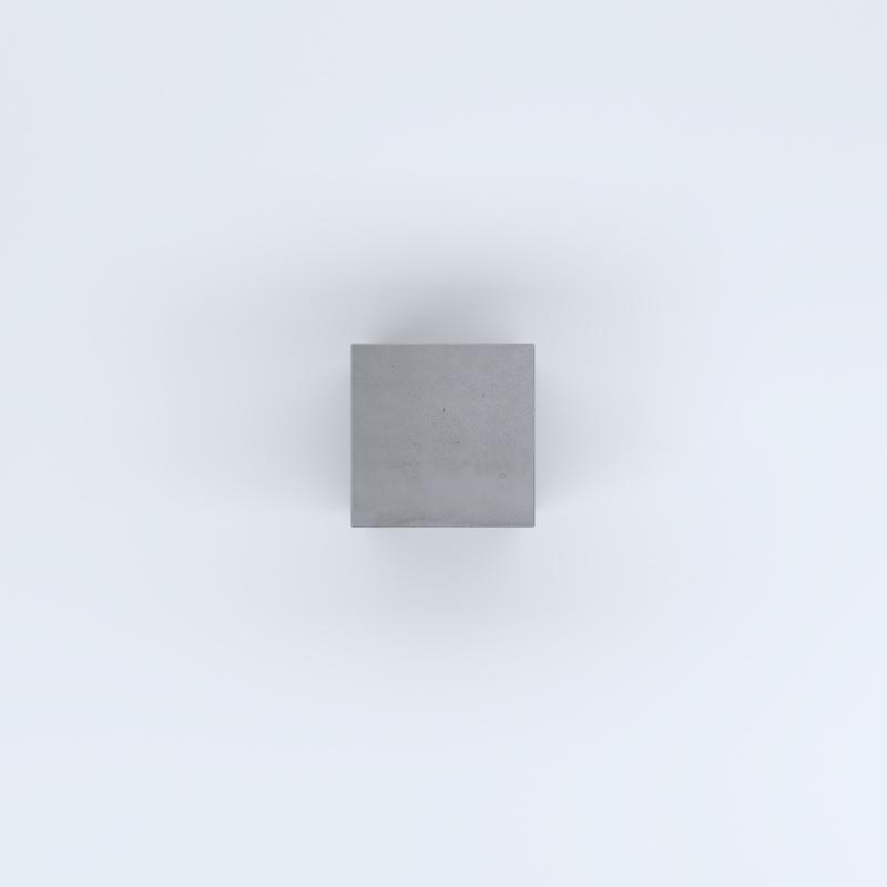 FIORIERE IN CEMENTO LISCE CUBO SENZA PIEDINI CM35X35X40H GRIGIO