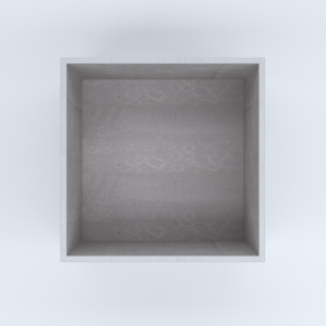 FIORIERE IN CEMENTO LISCE CUBO SENZA PIEDINI CM100X100X50H BIANCO