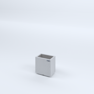 FIORIERE IN CEMENTO LISCE RETTANGOLARI PIEDINI ACQUASTOP CM30X20X30H BIANCO