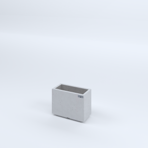 FIORIERE IN CEMENTO LISCE RETTANGOLARI PIEDINI ACQUASTOP CM40X20X30H BIANCO