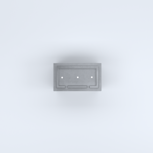 FIORIERE IN CEMENTO LISCE RETTANGOLARI PIEDINI ACQUASTOP CM60X35X40H GRIGIO