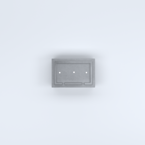 FIORIERE IN CEMENTO LISCE RETTANGOLARI PIEDINI ACQUASTOP CM60X40X50H GRIGIO