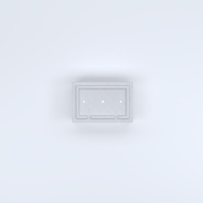 FIORIERE IN CEMENTO LISCE RETTANGOLARI PIEDINI ACQUASTOP CM60X40X40H BIANCO