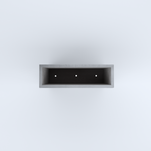 FIORIERE IN CEMENTO LISCE RETTANGOLARI PIEDINI ACQUASTOP CM80X25X80H GRIGIO
