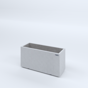 FIORIERE IN CEMENTO LISCE RETTANGOLARI PIEDINI ACQUASTOP CM80X30X40H BIANCO