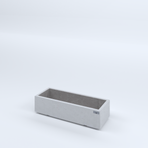 FIORIERE IN CEMENTO LISCE RETTANGOLARI PIEDINI ACQUASTOP CM80X30X20H BIANCO