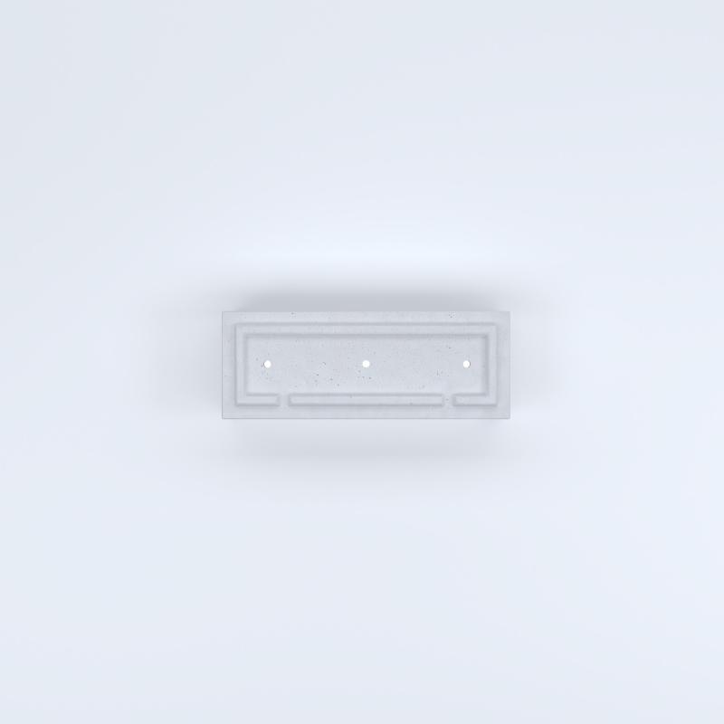 FIORIERE IN CEMENTO LISCE RETTANGOLARI PIEDINI ACQUASTOP CM80X30X20H BIANCO
