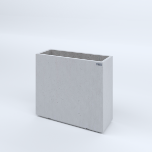 FIORIERE IN CEMENTO LISCE RETTANGOLARI PIEDINI ACQUASTOP CM80X30X70H BIANCO