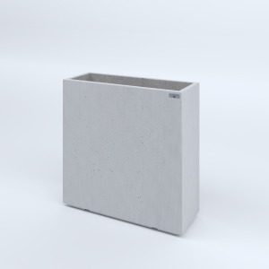 FIORIERE IN CEMENTO LISCE RETTANGOLARI PIEDINI ACQUASTOP CM80X30X80H BIANCO