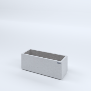 FIORIERE IN CEMENTO LISCE RETTANGOLARI PIEDINI ACQUASTOP CM80X30X30H BIANCO