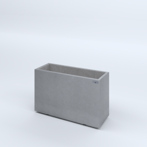 FIORIERE IN CEMENTO LISCE RETTANGOLARI PIEDINI ACQUASTOP CM80X30X50H GRIGIO