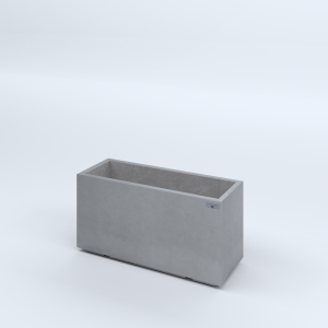 FIORIERE IN CEMENTO LISCE RETTANGOLARI PIEDINI ACQUASTOP CM80X30X40H GRIGIO
