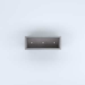 FIORIERE IN CEMENTO LISCE RETTANGOLARI PIEDINI ACQUASTOP CM80X30X40H GRIGIO