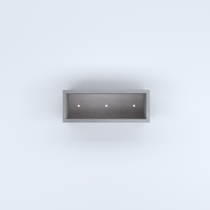 FIORIERE IN CEMENTO LISCE RETTANGOLARI PIEDINI ACQUASTOP CM80X30X30H GRIGIO