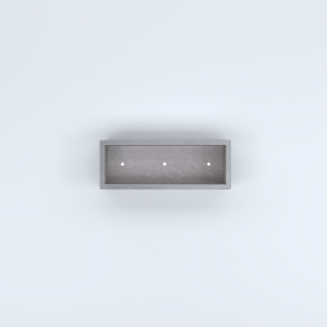 FIORIERE IN CEMENTO LISCE RETTANGOLARI PIEDINI ACQUASTOP CM80X30X20H GRIGIO