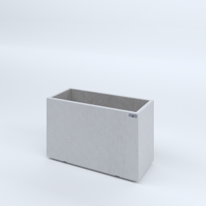 FIORIERE IN CEMENTO LISCE RETTANGOLARI PIEDINI ACQUASTOP CM80X35X50H BIANCO