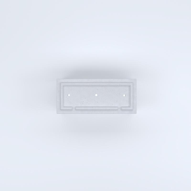 FIORIERE IN CEMENTO LISCE RETTANGOLARI PIEDINI ACQUASTOP CM80X35X35H BIANCO