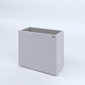 FIORIERE IN CEMENTO LISCE RETTANGOLARI PIEDINI ACQUASTOP CM80X40X70H BIANCO