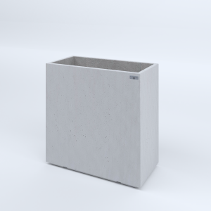 FIORIERE IN CEMENTO LISCE RETTANGOLARI PIEDINI ACQUASTOP CM80X40X80H BIANCO