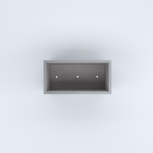 FIORIERE IN CEMENTO LISCE RETTANGOLARI PIEDINI ACQUASTOP CM80X40X50H GRIGIO
