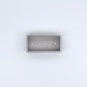 FIORIERE IN CEMENTO LISCE RETTANGOLARI PIEDINI ACQUASTOP CM80X40X20H GRIGIO