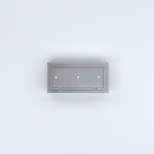 FIORIERE IN CEMENTO LISCE RETTANGOLARI PIEDINI ACQUASTOP CM80X40X30H GRIGIO