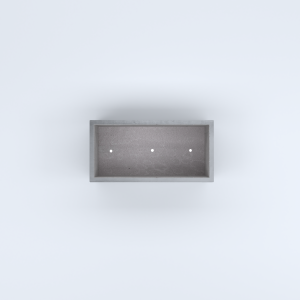 FIORIERE IN CEMENTO LISCE RETTANGOLARI PIEDINI ACQUASTOP CM80X40X30H GRIGIO