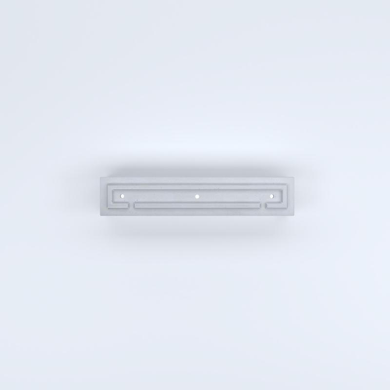 FIORIERE IN CEMENTO LISCE RETTANGOLARI PIEDINI ACQUASTOP CM100X20X40H BIANCO