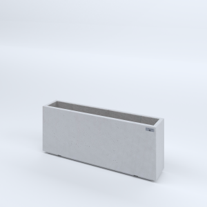 FIORIERE IN CEMENTO LISCE RETTANGOLARI PIEDINI ACQUASTOP CM100X20X40H BIANCO
