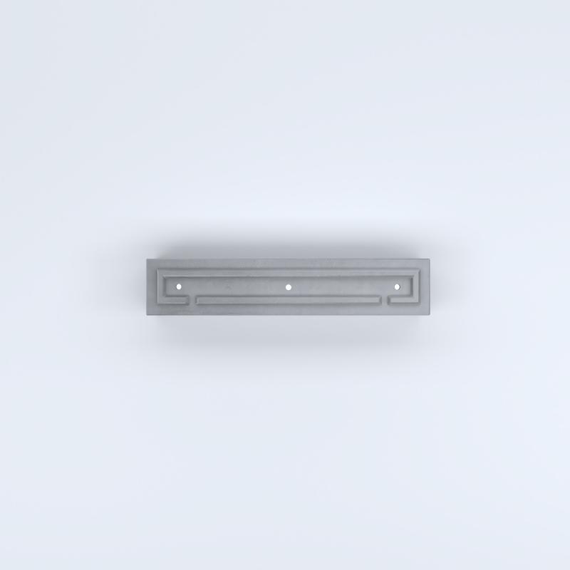 FIORIERE IN CEMENTO LISCE RETTANGOLARI PIEDINI ACQUASTOP CM100X20X40H GRIGIO