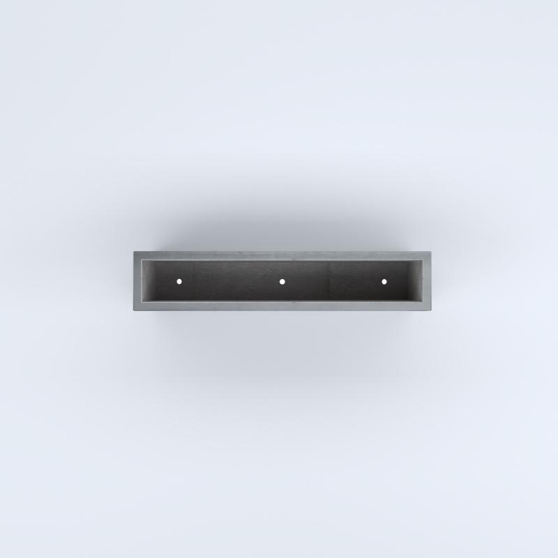 FIORIERE IN CEMENTO LISCE RETTANGOLARI PIEDINI ACQUASTOP CM100X20X40H GRIGIO
