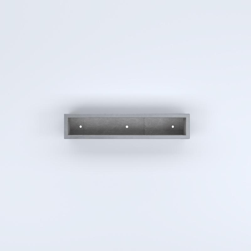 FIORIERE IN CEMENTO LISCE RETTANGOLARI PIEDINI ACQUASTOP CM100X20X20H GRIGIO
