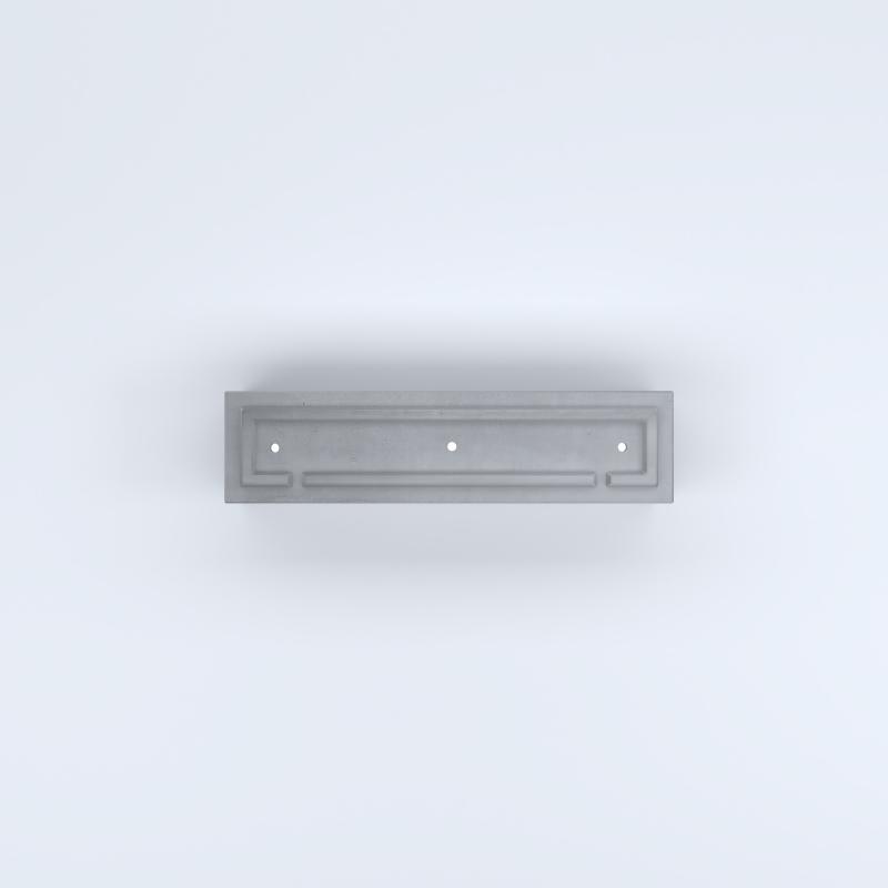 FIORIERE IN CEMENTO LISCE RETTANGOLARI PIEDINI ACQUASTOP CM100X25X50H GRIGIO