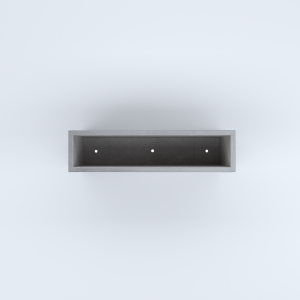 FIORIERE IN CEMENTO LISCE RETTANGOLARI PIEDINI ACQUASTOP CM100X25X50H GRIGIO
