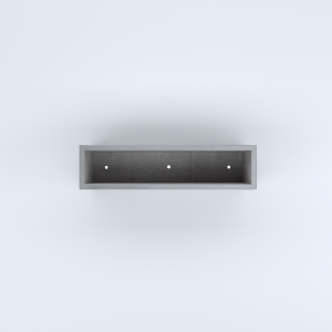 FIORIERE IN CEMENTO LISCE RETTANGOLARI PIEDINI ACQUASTOP CM100X25X40H GRIGIO