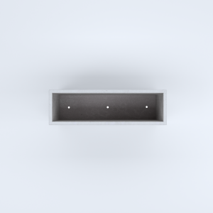 FIORIERE IN CEMENTO LISCE RETTANGOLARI PIEDINI ACQUASTOP CM100X30X50H BIANCO