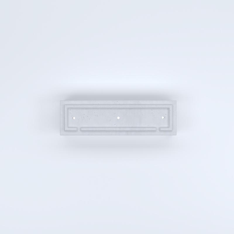 FIORIERE IN CEMENTO LISCE RETTANGOLARI PIEDINI ACQUASTOP CM100X30X70H BIANCO