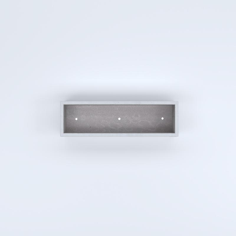 FIORIERE IN CEMENTO LISCE RETTANGOLARI PIEDINI ACQUASTOP CM100X30X20H BIANCO