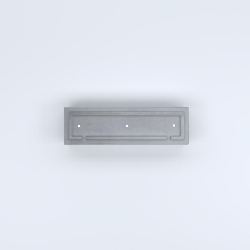 FIORIERE IN CEMENTO LISCE RETTANGOLARI PIEDINI ACQUASTOP CM100X30X30H GRIGIO