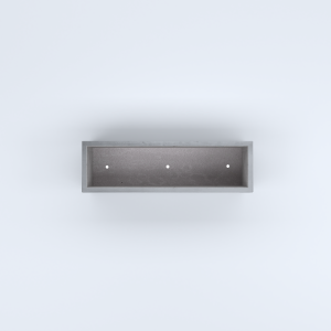 FIORIERE IN CEMENTO LISCE RETTANGOLARI PIEDINI ACQUASTOP CM100X30X30H GRIGIO