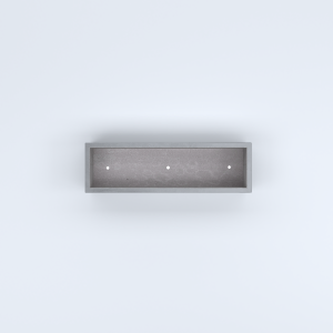 FIORIERE IN CEMENTO LISCE RETTANGOLARI PIEDINI ACQUASTOP CM100X30X20H GRIGIO
