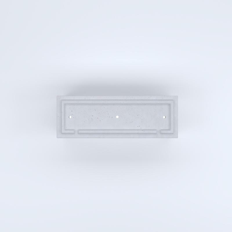 FIORIERE IN CEMENTO LISCE RETTANGOLARI PIEDINI ACQUASTOP CM100X35X50H BIANCO